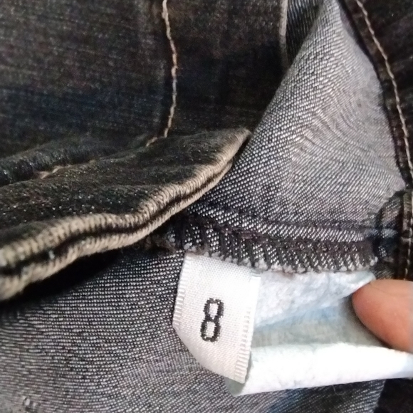 IROS BLACK JEAN JACKET, SIZE 8 - Picture 3 of 4